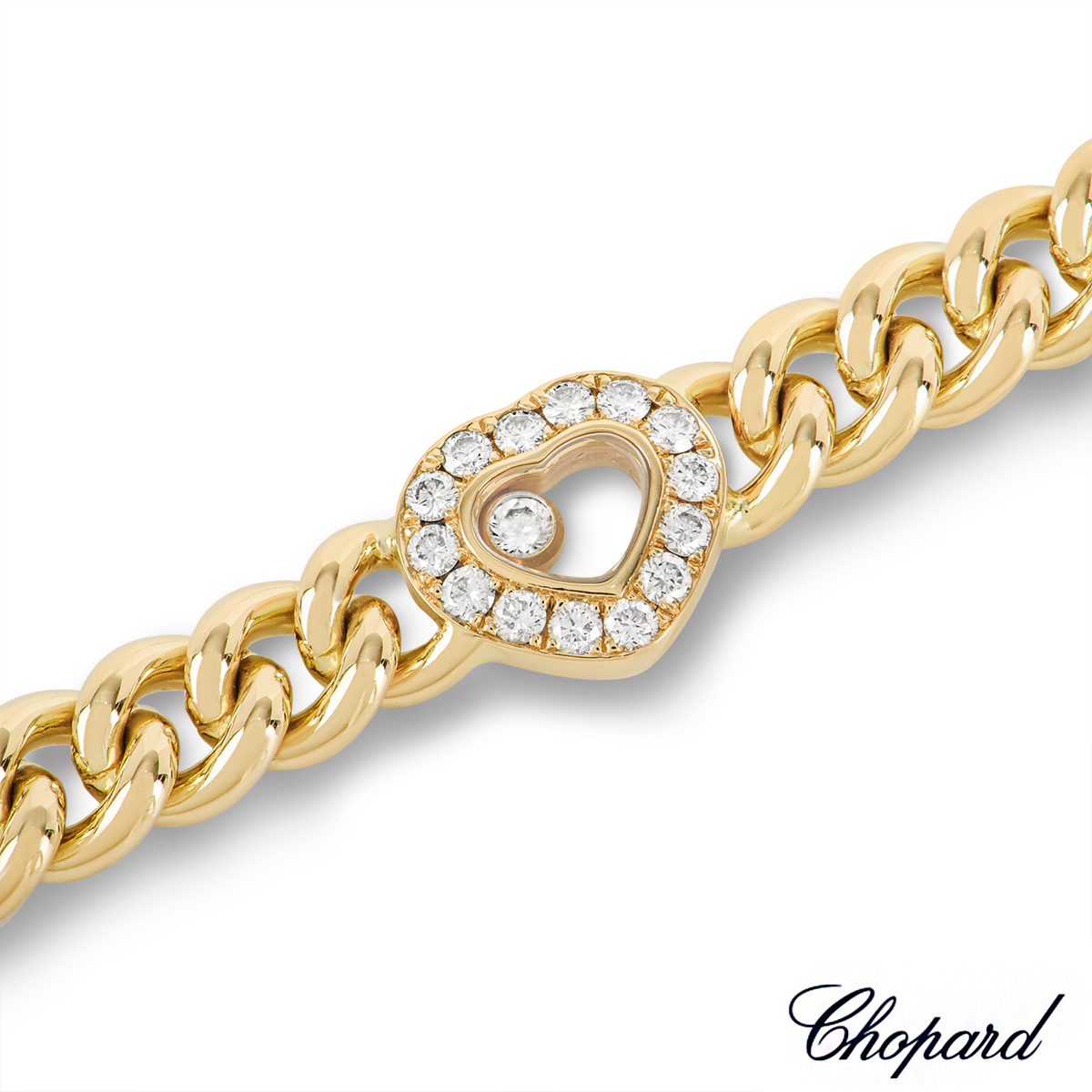 Chopard Yellow Gold Happy Diamonds Bracelet 85/2263-20